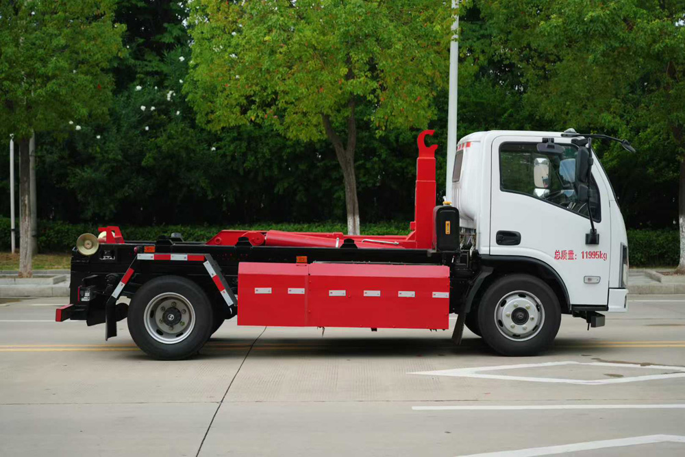 陜汽智云141度純電動車廂可卸式垃圾車勾臂垃圾車圖片3