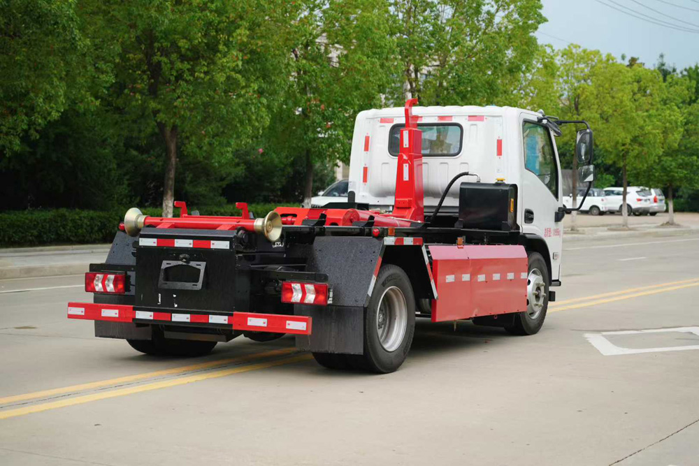 陜汽智云141度純電動車廂可卸式垃圾車勾臂垃圾車圖片4