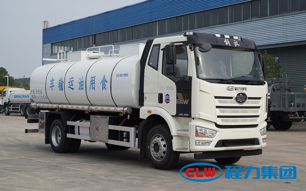 新型一汽解放15m34X2食用油輸送罐車汽油柴油油罐車加油車圖片1